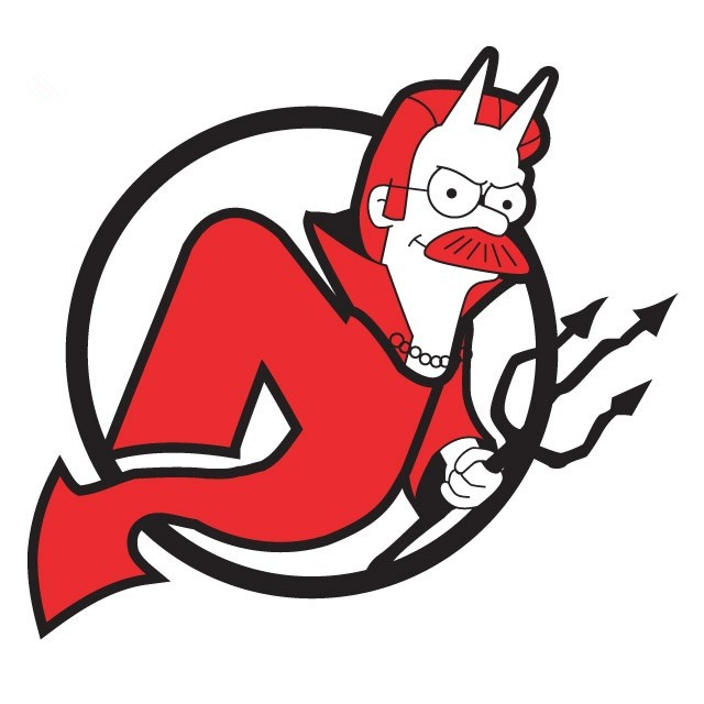 New Jersey Devils Simpsons iron on transfers